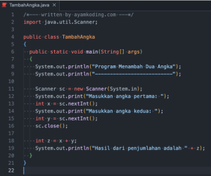 8 Contoh Program Java Sederhana Untuk Pemula - Ayam Koding